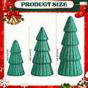 2 x 3Pcs Artificial Christmas Tree Decorations Glittering Foam Tabletop Xmas Tree Modern Christmas Centerpiece Decor for for Table Mantel Home Holiday Party Decor(Green)