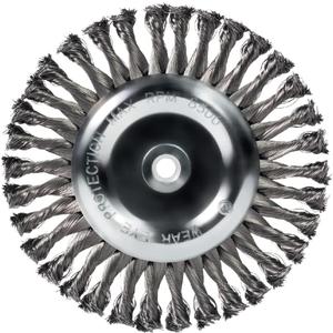 184020 - 8" x 5/8" x 1/2", 5/8" Knot Wire Wheel, .014 Carbon Steel