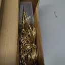 Hotop 60 Pieces 1.65 Inch Metal Drapery Curtain Rings Curtain Hanging Rings and 60 Pieces Metal Drapery Pin Hooks for Drapes Window Door Shower (Gold)