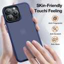 Yriklso for iPhone 15 Pro Max Phone Case, Shockproof iPhone 15 Pro Max Case, Military Grade Drop Protection, Protective Hard Back Slim Translucent Case for iPhone 15 Pro Max 6.7'', Frosted Blue