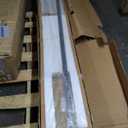 FREDBECK 36in x 80in Glass Barn Door Glass Door with 6.6FT Barn Door Hardware Kit & Handle Included,5-Panel Frosted Glass, Water-Proof Surface,Pre-Drilled Holes,Need Assembly