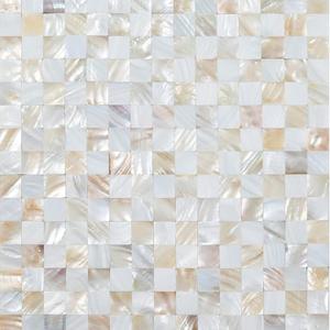 KASARO Peel and Stick Backsplash Shell Tiles, Mother of Pearl Mosaic Self Adhesive Tiles for Kitchen Wall Bathroom Bedroom Decor,White and Natural, 10-Sheet (10 Pieces, Natural+White)