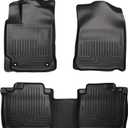 Husky Liners Weatherbeater Floor Mats | Fits 2012-2017 Toyota Camry | Front & 2nd Row, 3-pc Black - 98901