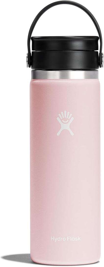 Hydro Flask Flex Sip Coffee Tumbler  Insulated Stainless Steel, Non Spill, Leak Proof Travel Coffee Cup 20 Oz Trillium Pink