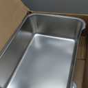 Low Entry Litter Box for Senior or Disabled & Injured Cats, Stainless Steel High Sided Enclosed Easy Step in Entry-Metal Kitty Litter Box for Kittens, Odor Control (19.7x13.8x5.9)