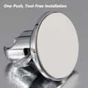 BOPai Suction Cup Shower Head Holder for Handheld Shower No Drill, For Smooth Surfaces Only, Vertical Mount Only, Chrome