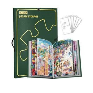 Puzzle Storage Folder with 25 Pockets, Puzzle Organiser for 1000 Pieces, Dustproof, Protective Jigsaw Accessories