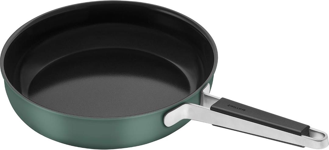 ZWILLING Pure 11-inch Stainless Steel Ceramic Nonstick Fry Pan, Green