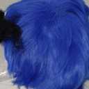 Blue short cut hair wig, 7.87 x 5.12 x 1.18 inches