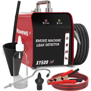 Automotive Smoke Machine Leak Detector, Evap Vacuum Smoke Diagnostic Tester with Built-in Air Compressor, Pipeline Fuel Leakage Detector Compatible with 12V DC Vehicles
