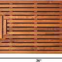 Bare Decor Giza Shower, Spa, Door Mat in Solid Teak Wood, 36" x 20"