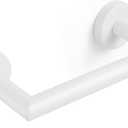 JunSun White Toilet Paper Holder Wall Mounted Pivoting Toilet Paper Roll Holder White Matte Bathroom Toilet Paper Holder White Stainless Steel Modern White Bathroom Tissue Holder Mega Roll TP Holder