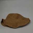 Womens Wide Brim Straw Sun Hat Foldable Floppy Crochet Beach Hat for Summer