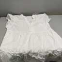 Fisoew Plus Size Dresses for Women Summer Ruffle Short Sleeve V Neck Dress Tiered Swing A Line Babydoll Mini Dress