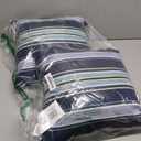 Arden Outdoor Toss Pillow, 2 Pack, 16 x 16, Rain-Proof, Fade Resistant Sapphire Aurora Blue Stripe