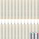 Funtery 24 Pieces 6.5" Flameless LED Taper Candles with 4 Remote Timer Battery Operated Short Window Candles Bulk Flickering Candlesticks for Christmas Wedding Home Decorations(Classic Style)