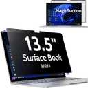 Peslv Privacy Screen for 13.5 Inch Surface Book 3/2/1, MagicSuction™ Removable Anti Spy Black Protector, Glare Blue Light Filter for Microsoft Laptop Computer Monitor