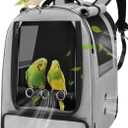 Bird Backpack Carrier,Bird Travel cage Backpack with Tray and Standing Perch,Feeding Tank,Waterproof pad,Used for Parakeets,hornbirds,Lovebirds,Small and Medium-Sized Bird
