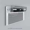 WITFORMS Window AC Air Deflector - 24" Length for TOP VENT Window Units ONLY - Transparent Design - Measure Before Purchase