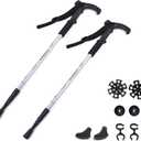 ThreeH Walking Sticks Lightweight Trekking Poles T Anti-Slip Handle Design Adjustable Walking Cane for Travel Hiking Climbing Senior Men Women