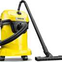 Krcher WD 3 Multi-Purpose 4.5 Gallon Wet/Dry Shop Vacuum Cleaner with Attachments  Blower Feature, Compact Space-Saving Design, Great for Car Cleaning