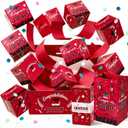 2 x 2026 Graduation Explosion Pop-Up Surprise Gift Box, DIY Bounce Money Box, Creative Memorable Graduation Surprise Present, Unique Grad Party Favor Gift Ideas (10Pcs, Red), 14 count