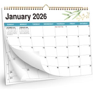 5 x 2026 Wall Calendar A4 | Hanging Planner  Monthly Wall Calendar with Holidays & Notes, Durable Paper Organizer for Home, Office & School