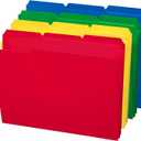 Smead Poly File Folder, 1/3-Cut- Tab Letter Size, Assorted Colors, 24 per Box (10500)