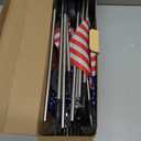 10 Pack Solar American Flag Lights Outdoor, 4th of July Decorations Outdoor, Waterproof Solar Flag Patriotic Lights for Yard, Garden, Pathway, Independence Day, 250th Anniversary (Red White and Blue)