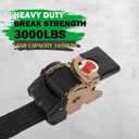 MOTO4U 2" x 8.8' Bolt-On Retractable Ratcheting Tie-Down Strap AutoRetract Marine Strap Transom Tie Downs w/S Hook for Motorcycle Boats Trailersone Pair