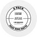8 Pack Matte White Goof Trim Ring for 6" Inch Recessed Can Lighting Down Light, Outer Diameter 8 Inches, Inner Diameter 6.2 Inches