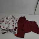 WESIDOM Toddler Boy Clothes Suit Formal Dress Shirt+Bowtie+Vest+Boutonniere+Suspender Pants Boys Gentleman Outfits Set (6-7 Years, Red)