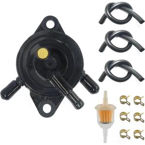 Fuel Pump with Filter and Oil Hose Fit for Kohler 17HP-25HP Cub Cadet Briggs and Stratton mikuni John Deere Kawasaki Yamaha Golf Cart Lawn Mower Small engine 808492 808656