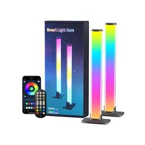 Barhootao RGB Light Bar,Smart LED Light Bar for Room,16 Million Colors,Three Control Modes,Dynamic Music Sync Mode,213 Preset Modes,USB Interface (Without Adapter）