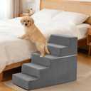 5-Step Dog Stairs for Large Dogs and Cats, 23in H Dog Steps for Couch, Sofa, Chair, Non-Slip Sturdy Pet Steps, Pet Ramp for High Bed Indoor