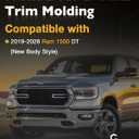 Molding Trim B-Pillar, Compatible with 2019-2026 Ram 1500 DT, Right Passenger Side, Front Door Rear Applique, Windshield Outside Moulding Kit, Front Door Window Panel, Replaces# 68292928AD