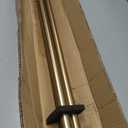 Heavy Duty Curtain Rods, 1 1/8 Inch Diameter Single Curtain Rod 72-144Inch(6-12ft) Extendable Length with End Caps Adjustable Modern Brackets-Warm Gold