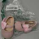 Meckior Infant Baby Girls Soft Sole Bowknot Princess Wedding Dress Mary Jane Flats Shoes Easter Light Baby Sneaker Shoes (0-6 Months Infant, B05/Pink)