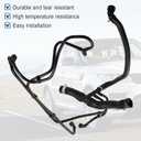 LR034637 Upper Supercharger Coolant Hose for Land Rover LR4 HSE Sport 3.0L 2014-2016 Rubber Black Good Sealing
