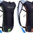 2Pack Hydration Backpack Pack with 2L Hydration Bladder - Lightweight Water Backpack Keeps Water Cool up to 4 Hours with Big Storage for Kids Women Men Hiking Cycling Camping Music Festival