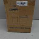 EQEY Glass Storage Jars Set Elegant Containers with Airtight Bamboo Lids, Perfect for Kitchen Organization - Flour, Rice, Pasta, Sugar, Coffee Beans (2 Packs(37oz) / 2 packs(111oz))