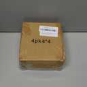 KINLINK 4x4 Picture Frame White Set of 4, Wooden Square Photo Frames with Plexiglass for 4x4 without Mat for Table and Wall Display