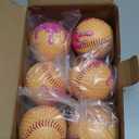 6 Pcs Ice Cream Drip Baseball Ball, 9 Inch Standard Size Unmarked Practice Baseball Training Ball for Youth and Adult Season Rewards, Pitching, Hitting, Batting, Fielding, Team Gift (Pink)