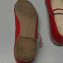 Women's Mary Jane Flats Soft Leather Ballet Flats with Ankle Strap,Comfortable Dressy Slip on Mary Jane Shoes Women (8, Red)