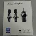 3 in 1 Mini Microphone,Wireless Lavalier Microphone for iPhone Android Camera USB-C,2.4G Ultra-Low Delay,Noise Reduction,Microphone Video Recording, Live Streaming,tiktok(Black, 3microphone)