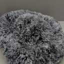 JOLLYVOGUE Calming Small Dog & Cat Bed for Indoor Cats - 20 inches Washable Donut Bed for Kittens & Puppies, Anti-Anxiety Round Fluffy Plush Pet Beds (Fits up to 15 lbs, Smoke Black)