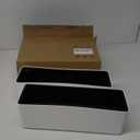 GardenBasix Elongated Self Watering Planter Pots 2-Pack Window Box 5.5 x 16 inch Indoor Home Garden Modern Decorative Planter Pot for All House Plants Flowers Herbs (White, 2)