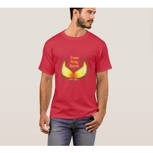 Pentecost Doves Tongues of Fire Flame Come Holy Spirit T-Shirt, L