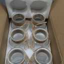 Set of 6 Vintage Glass Vases for Flowers Farmhouse Clear Glass Vases for Centerpieces Small Flower Vases with Twine Ties for Wedding, Parties & Home Decor