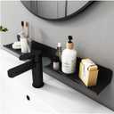 ROYALITA 24 Inch Acrylic Bathroom Shelf Organizer Over The Faucet, Over The Sink Shelf Wall Decor Over Faucet, Kitchen Bathroom Countertop Organizer Above Sink Drain Rack